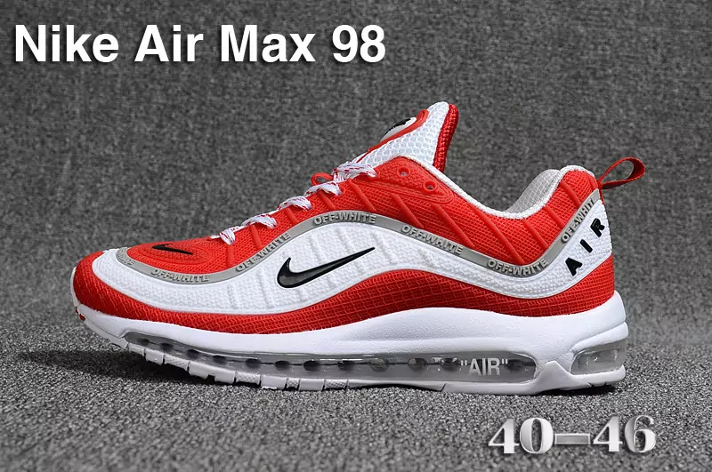 nike air max 98 france prix usine off white red